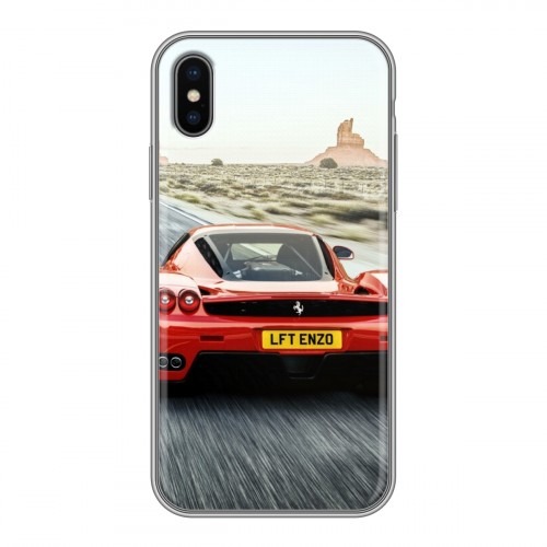 Дизайнерский силиконовый чехол для Iphone x10 Ferrari