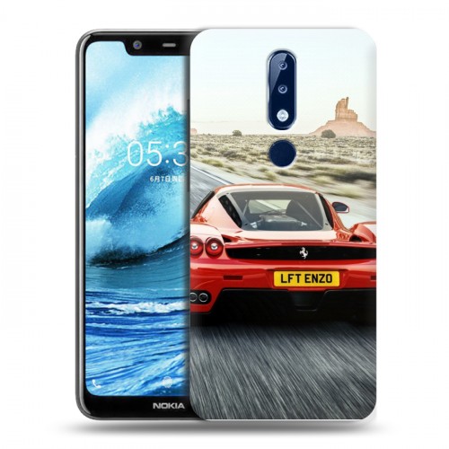 Дизайнерский пластиковый чехол для Nokia 5.1 Plus Ferrari