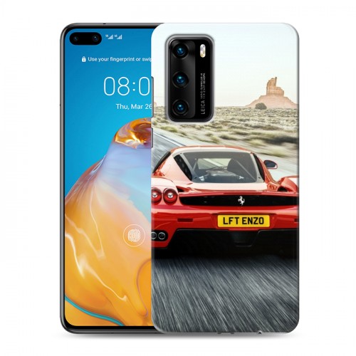 Дизайнерский пластиковый чехол для Huawei P40 Ferrari