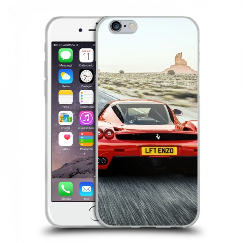 Дизайнерский пластиковый чехол для Iphone 6/6s Ferrari