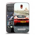 Дизайнерский пластиковый чехол для HTC Desire 500 Ferrari