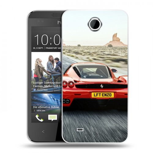 Дизайнерский пластиковый чехол для HTC Desire 300 Ferrari