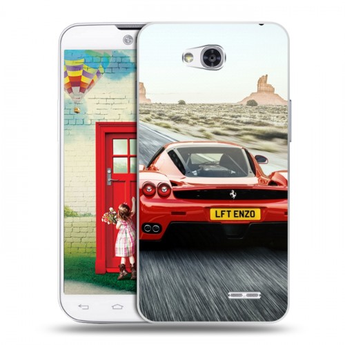 Дизайнерский пластиковый чехол для LG L80 Ferrari