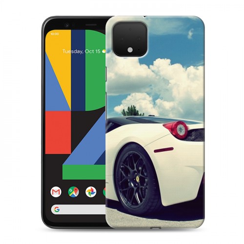 Дизайнерский пластиковый чехол для Google Pixel 4 Ferrari