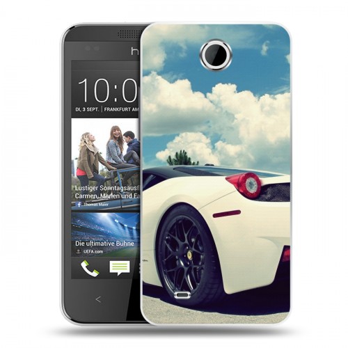 Дизайнерский пластиковый чехол для HTC Desire 300 Ferrari