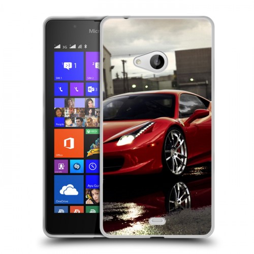 Дизайнерский пластиковый чехол для Microsoft Lumia 540 Ferrari