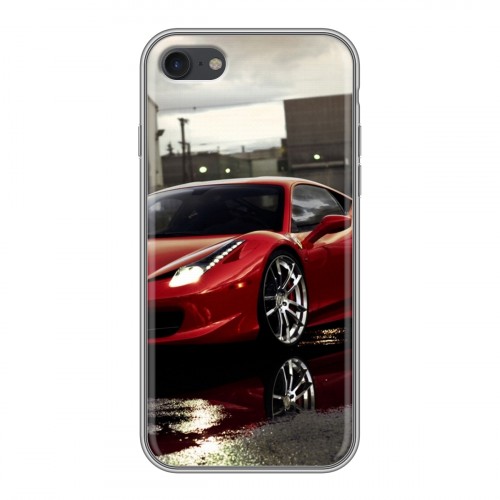 Дизайнерский силиконовый чехол для Iphone 7 Ferrari