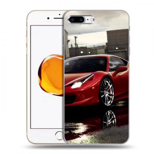 Дизайнерский силиконовый чехол для Iphone 7 Plus / 8 Plus Ferrari