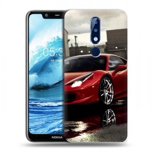 Дизайнерский силиконовый чехол для Nokia 5.1 Plus Ferrari