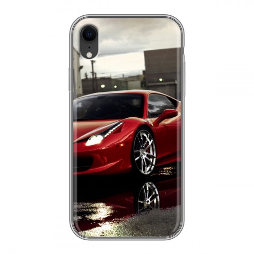 Дизайнерский силиконовый чехол для Iphone Xr Ferrari