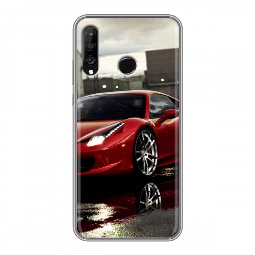 Дизайнерский силиконовый чехол для Huawei P30 Lite Ferrari