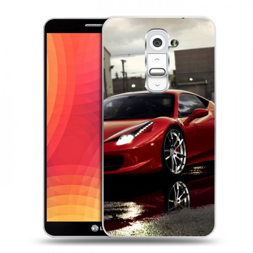 Дизайнерский пластиковый чехол для LG Optimus G2 Ferrari