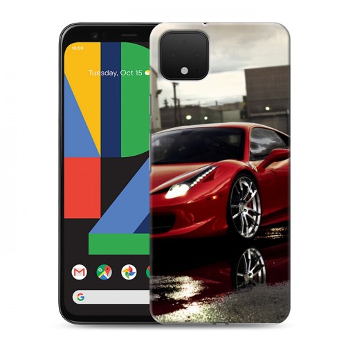 Дизайнерский пластиковый чехол для Google Pixel 4 Ferrari