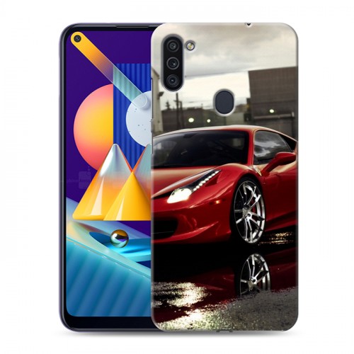 Дизайнерский пластиковый чехол для Samsung Galaxy M11 Ferrari