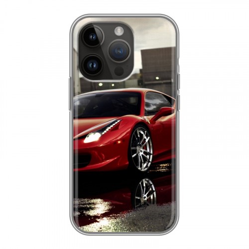 Дизайнерский силиконовый чехол для Iphone 14 Pro Ferrari