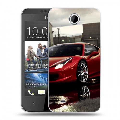 Дизайнерский пластиковый чехол для HTC Desire 300 Ferrari