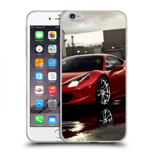 Дизайнерский силиконовый чехол для Iphone 6 Plus/6s Plus Ferrari