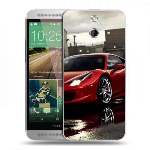 Дизайнерский пластиковый чехол для HTC One E8 Ferrari