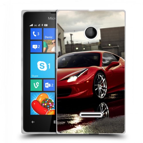 Дизайнерский пластиковый чехол для Microsoft Lumia 435 Ferrari