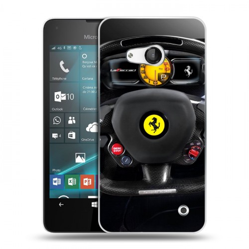 Дизайнерский пластиковый чехол для Microsoft Lumia 550 Ferrari