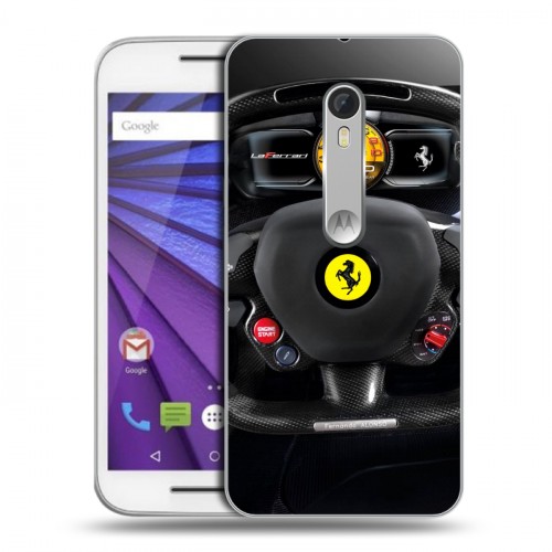 Дизайнерский пластиковый чехол для Lenovo Moto G Ferrari