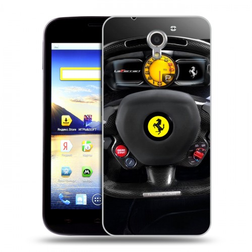 Дизайнерский пластиковый чехол для ZTE Blade A510 Ferrari