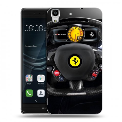 Дизайнерский пластиковый чехол для Huawei Y6II Ferrari