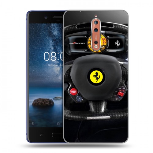 Дизайнерский пластиковый чехол для Nokia 8 Ferrari