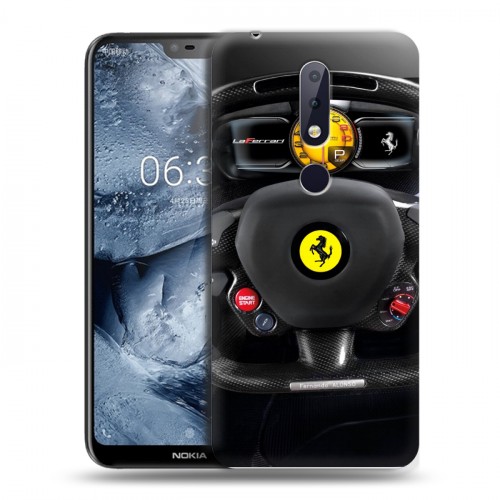 Дизайнерский пластиковый чехол для Nokia 6.1 Plus Ferrari