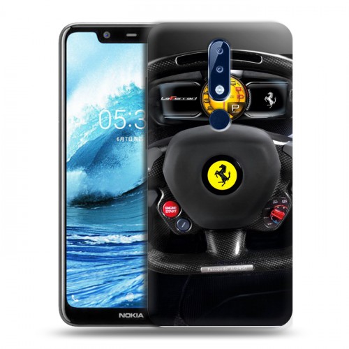 Дизайнерский пластиковый чехол для Nokia 5.1 Plus Ferrari