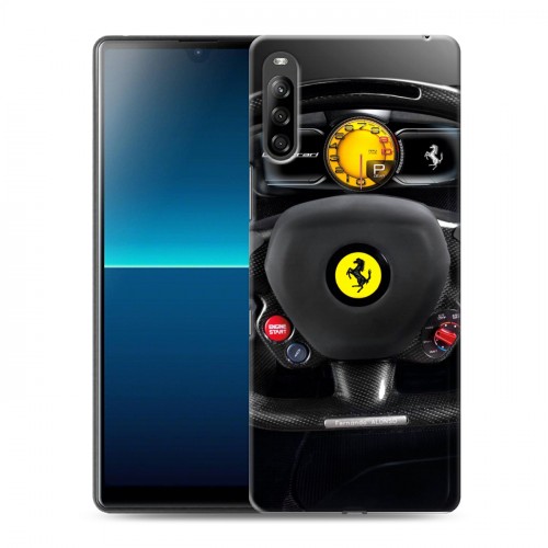 Дизайнерский силиконовый с усиленными углами чехол для Sony Xperia L4 Ferrari