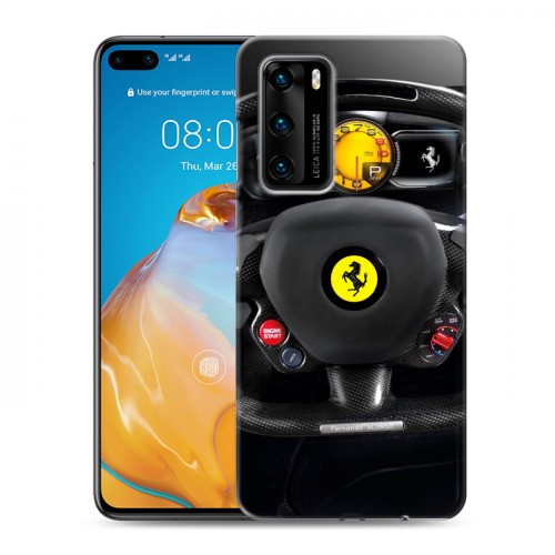 Дизайнерский пластиковый чехол для Huawei P40 Ferrari