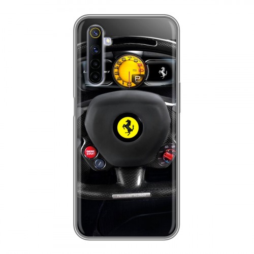 Дизайнерский силиконовый чехол для Realme 6 Ferrari