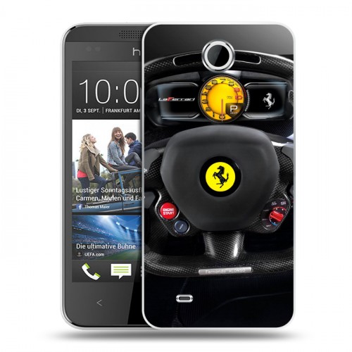 Дизайнерский пластиковый чехол для HTC Desire 300 Ferrari