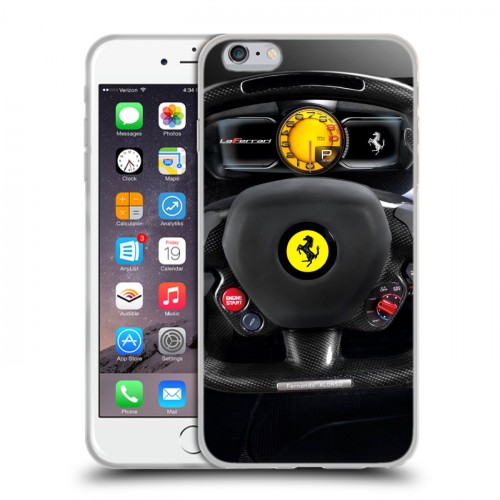 Дизайнерский силиконовый чехол для Iphone 6 Plus/6s Plus Ferrari