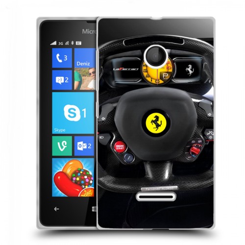 Дизайнерский пластиковый чехол для Microsoft Lumia 435 Ferrari