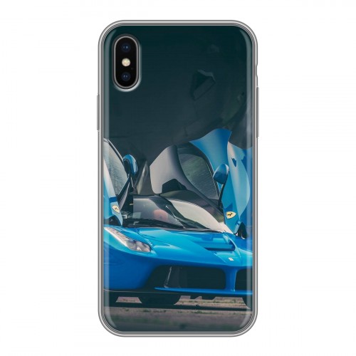 Дизайнерский силиконовый чехол для Iphone x10 Ferrari