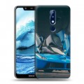 Дизайнерский пластиковый чехол для Nokia 5.1 Plus Ferrari