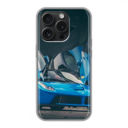 Дизайнерский силиконовый чехол для Iphone 15 Pro Ferrari