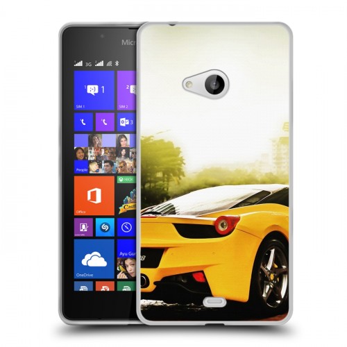 Дизайнерский пластиковый чехол для Microsoft Lumia 540 Ferrari