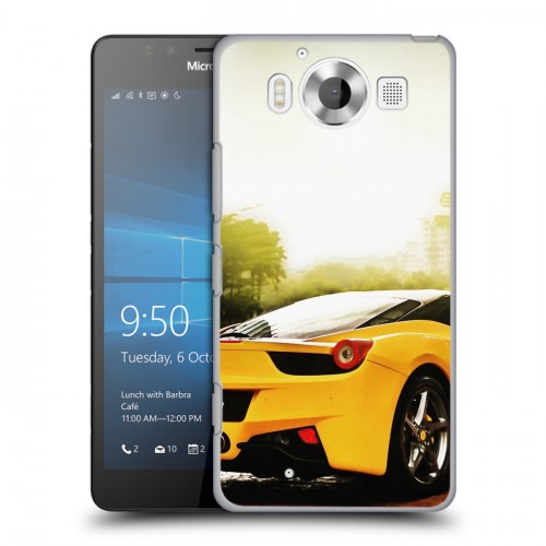 Дизайнерский пластиковый чехол для Microsoft Lumia 950 Ferrari