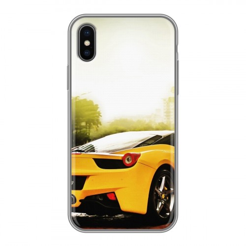 Дизайнерский силиконовый чехол для Iphone x10 Ferrari