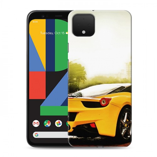 Дизайнерский пластиковый чехол для Google Pixel 4 Ferrari