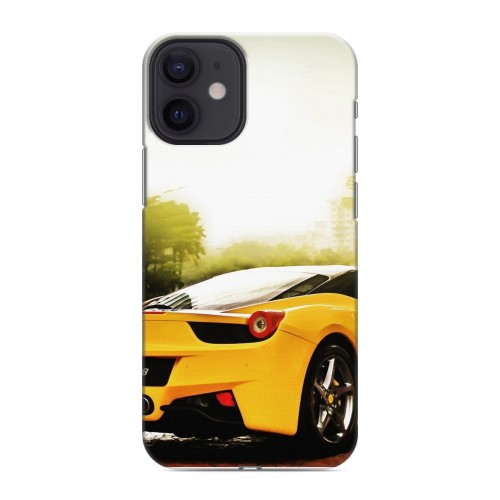 Дизайнерский силиконовый с усиленными углами чехол для Iphone 12 Mini Ferrari