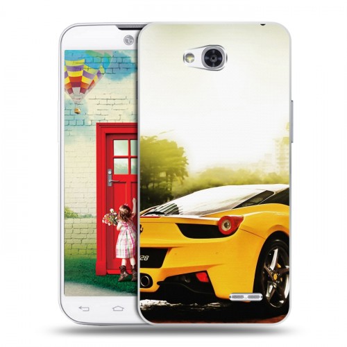 Дизайнерский пластиковый чехол для LG L80 Ferrari