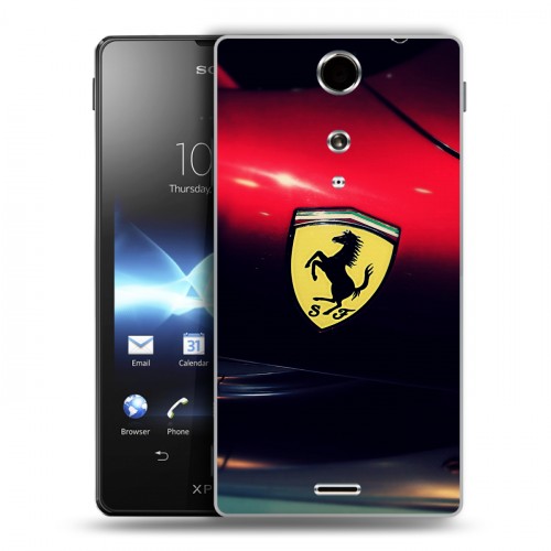 Дизайнерский пластиковый чехол для Sony Xperia TX Ferrari