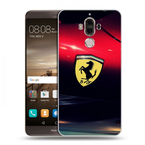 Дизайнерский пластиковый чехол для Huawei Mate 9 Ferrari