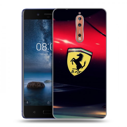 Дизайнерский пластиковый чехол для Nokia 8 Ferrari