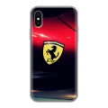 Дизайнерский силиконовый чехол для Iphone x10 Ferrari