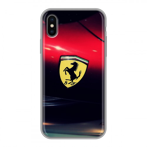 Дизайнерский силиконовый чехол для Iphone x10 Ferrari